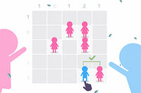 Pravilno poveži fante in dekleta ter poskrbi, da bo vsak par popoln