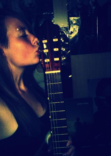 I love my guitar ! :* ... because my guitar is my everything <3
