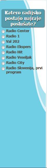 kateri radijsko postajo poslušate najraje poslušate ?