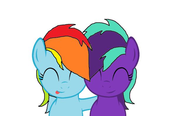 me and rainbow dash best friends