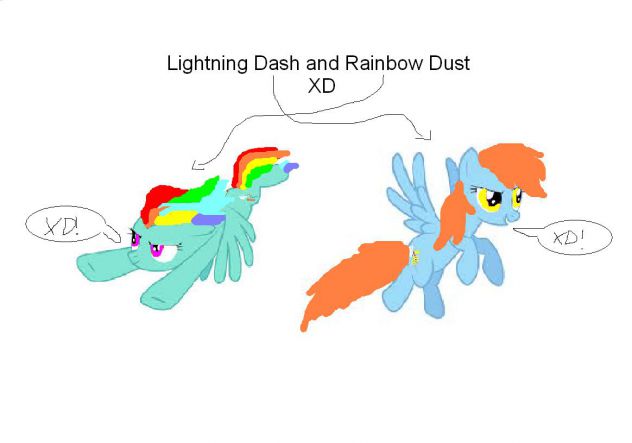 Lightning Dash and Rainbow Dust xD