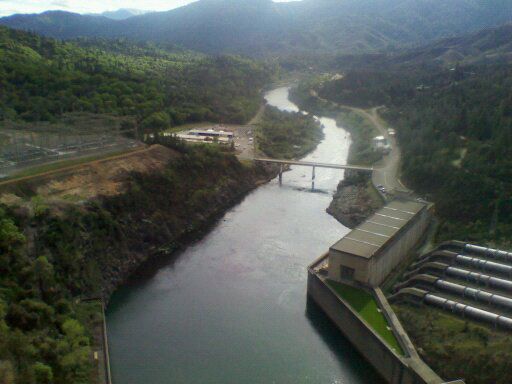 Sacramento river view from shasta Dam