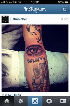 new tatto of justin i like it so much <3