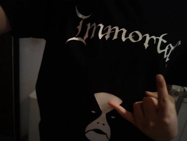 Mihael Tatai Grabar with Immortal T-Shirt