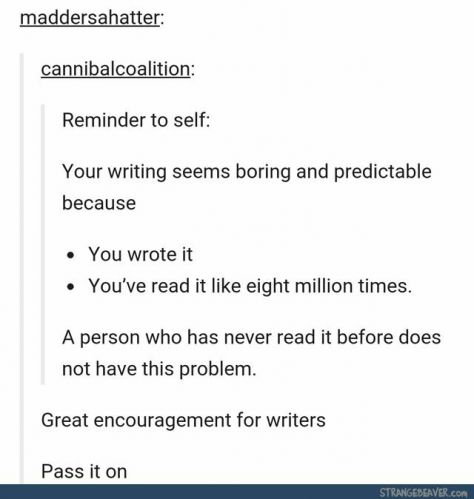 Great Encouragement for the Writers - spodbuda za vse tiste, ki kdaj podvomite v svoje pisalne sposobnosti