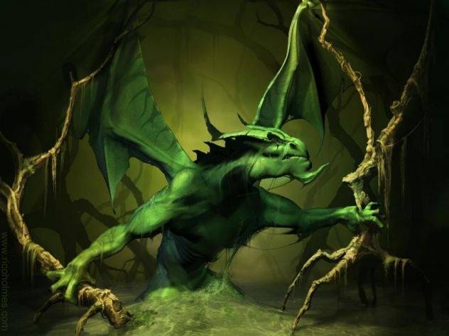 the green dragon of the dead whally