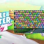 Barvita igra Bubble Shooter Candy z mnogimi pisanimi kroglami na igralnem polju