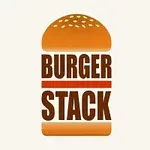 Logotip v obliki burgerja z napisom Burger Stack