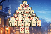Uživaj v prazničnem izzivu igre Pyramid Solitaire za božič