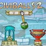 Videoigra Civiballs 2 z zeleno žogo, antiko okolje in elementi puzzle mehanik