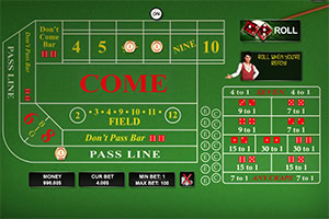 Vrzi kocke v 3D Craps!