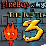 Naslovnica igre Fireboy in Watergirl 3 v Lednem templju