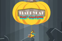 FlappyCat: Crazy Halloween je igra z rahlo grozljivo tematiko