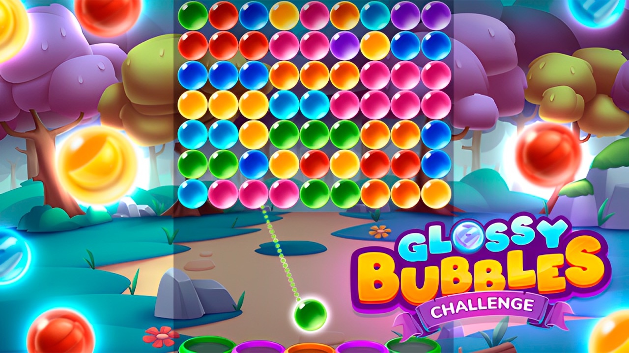 Glossy Bubbles Challenge 🕹️ Igraj brezplačno na Play123