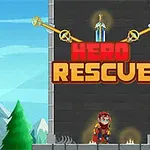 Pridruži se Hero Rescue, da pomagaš junaku dobiti zaklade v najboljši igri reševanja z zatiči