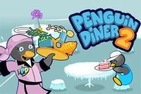 Pingvini strežejo hrano na drsalkah